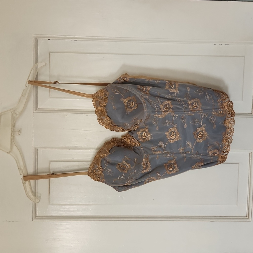 Vintage Victoria’s Secret Rose Embroidered Bustier